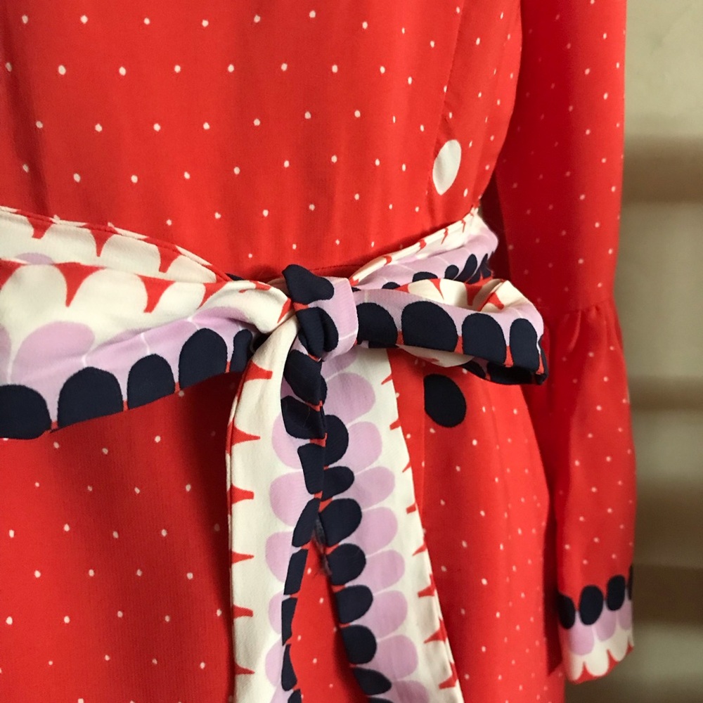 Boden Polka Dot Dress with Belt - Picture 3 of 6